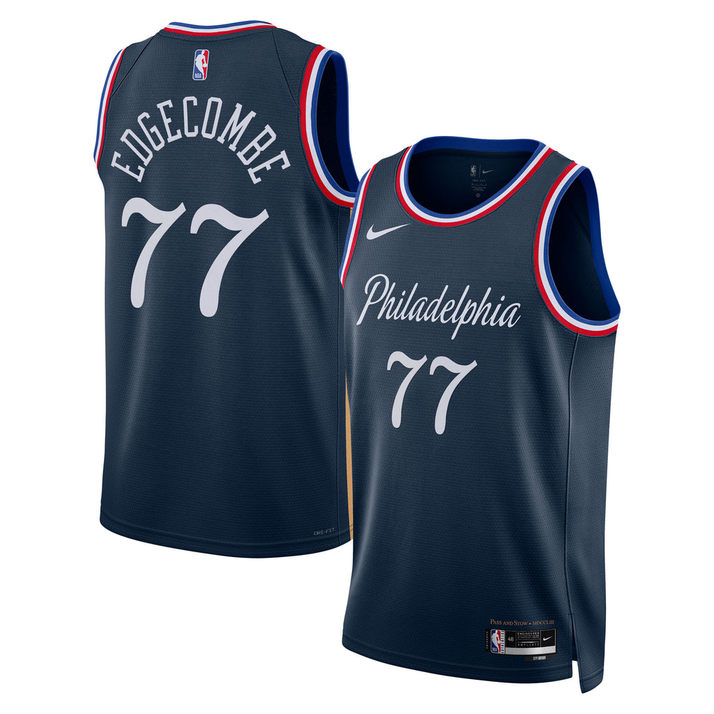 Philadelphia 76ers VJ Edgecombe Nike 2025/26 City Swingman Jersey - Navy - Unisex