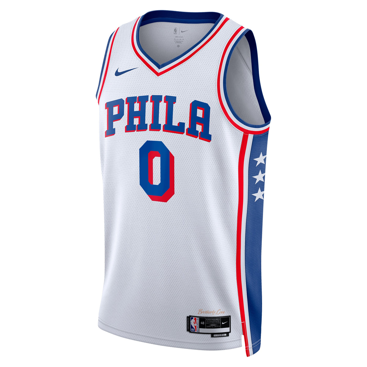 Philadelphia 76ers Tyrese Maxey Nike Association Swingman Jersey - White - Unisex