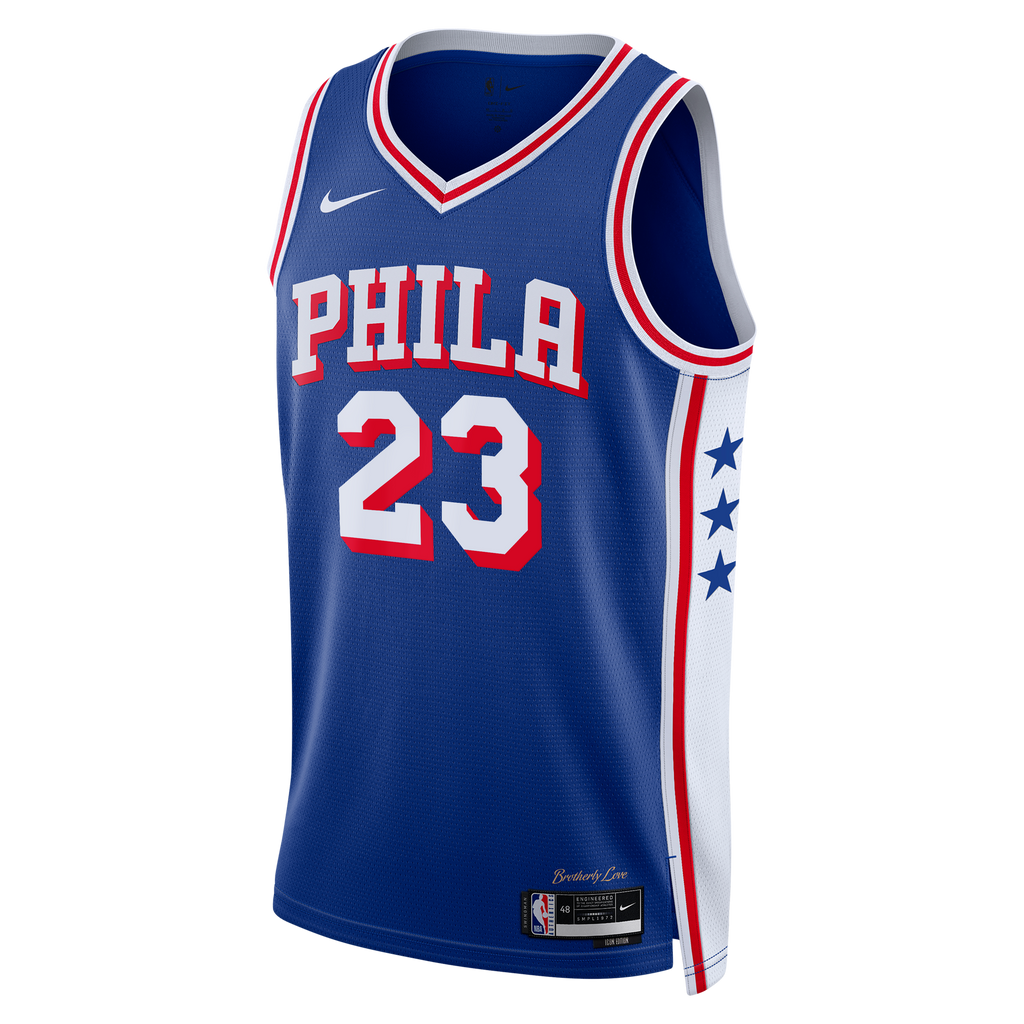 Philadelphia 76ers LeBron James Nike Icon Swingman Jersey - Royal - Unisex