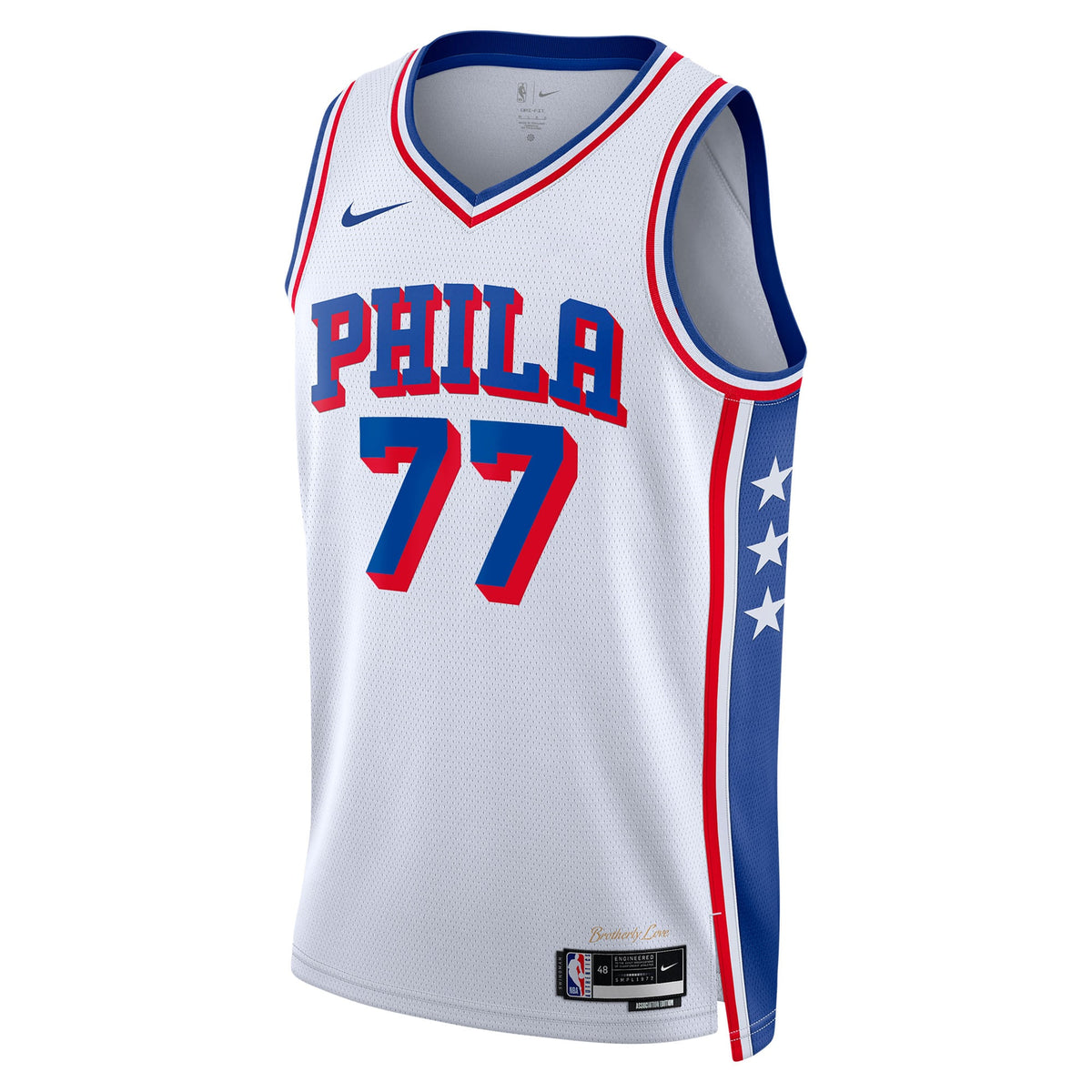 Philadelphia 76ers VJ Edgecombe Nike Association Swingman Jersey - White - Unisex
