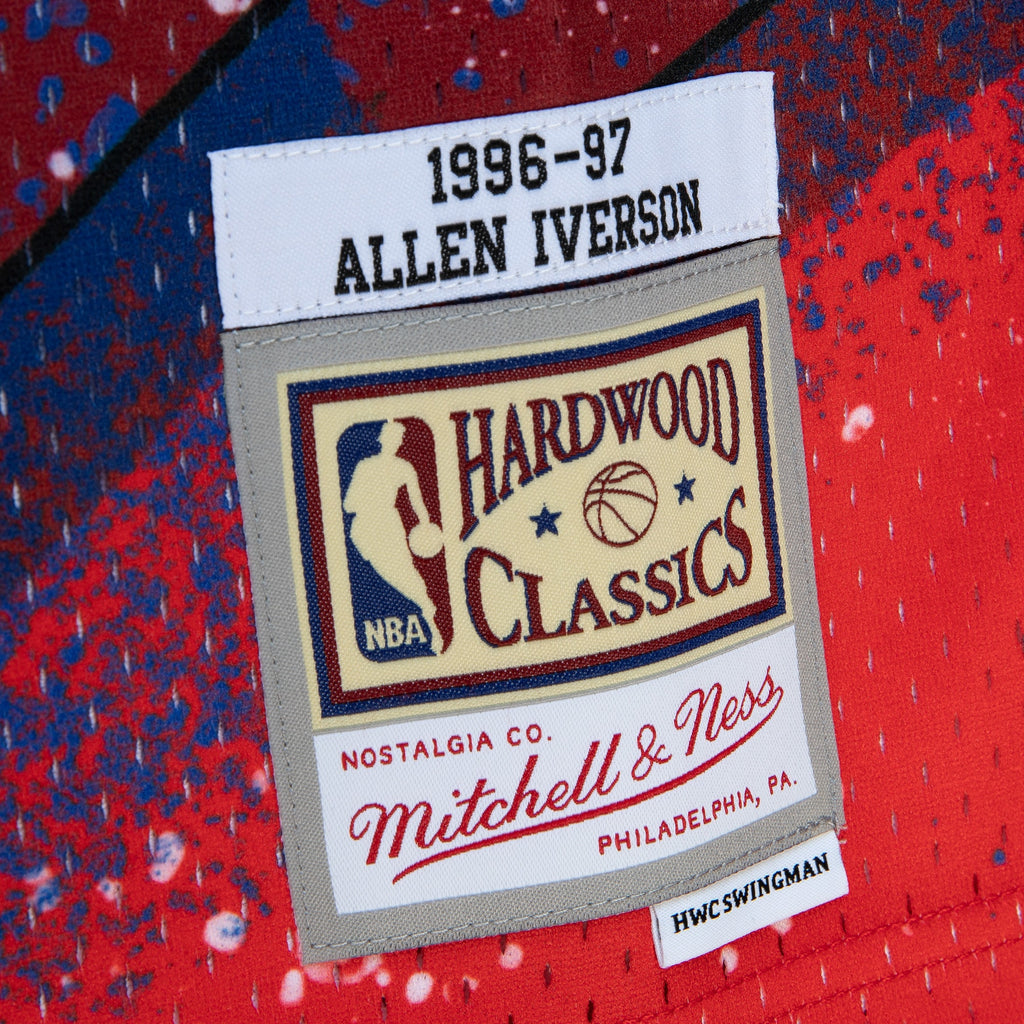 Philadelphia 76ers Allen Iverson Mitchell & Ness 1996 Hyper Hoops Swingman Jersey - Scarlet