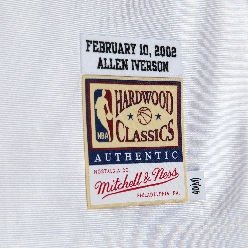 Philadelphia 76ers Allen Iverson Mitchell & Ness 2002 All-Star East Authentic Jersey - White