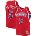 Philadelphia 76ers Allen Iverson Mitchell & Ness 1996-97 Hardwood Classics Swingman Jersey - Red - Men's