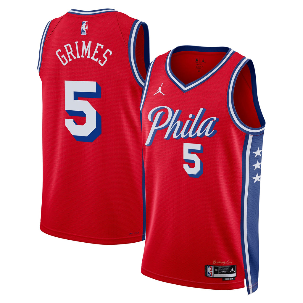 Philadelphia 76ers Quentin Grimes Jordan Statement Swingman Jersey - Red - Unisex
