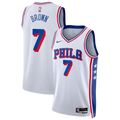 Philadelphia 76ers Jaylen Brown Nike Association Swingman Jersey - White - Unisex