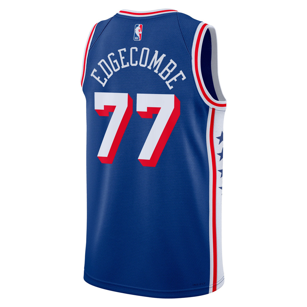 Philadelphia 76ers VJ Edgecombe Nike Icon Swingman Jersey - Royal - Unisex